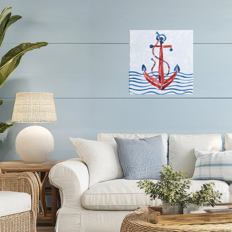 «Brushstroke Anchor», toile par Paul Brent, H 17 po x l 17 po