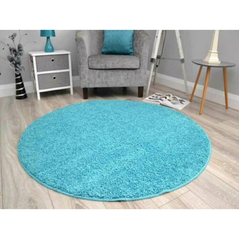 Round Aaleeyah Solid Colour Shag 120cm X 120cm Area Rug