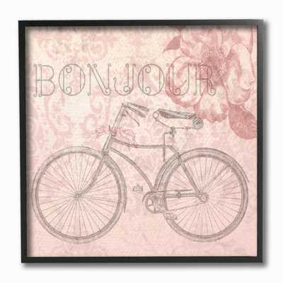 « bonjour rétro vélo paris », impression sur acrylique