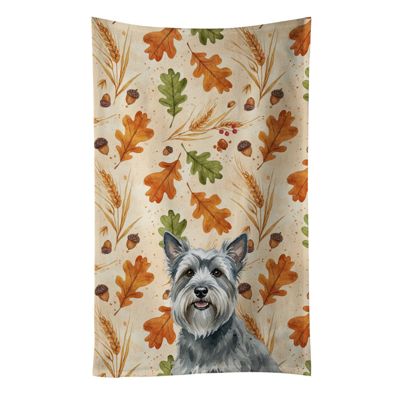 Serviette de cuisine grise Skye Terrier, Skye-terrier gris