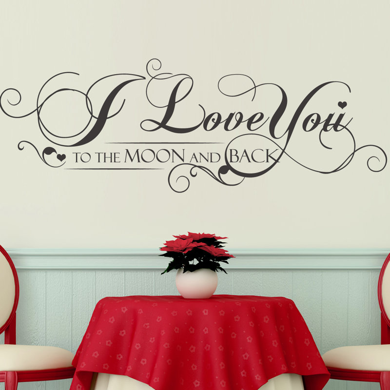 I Love You Quote - Gray Vine Wall Decal