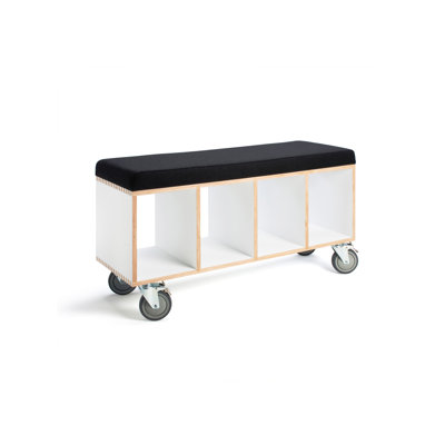 Wool Upholstered Storage Bench