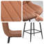 Ensemble de 2 tabourets de comptoir de style Mid-Century moderne - 2 tabourets de bar en similicuir avec pieds en métal-676736816