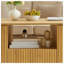 Table basse ovale de luxe moderne avec tiroirs et rangement caché, conception de contour incurvée pour le salon