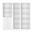 Platte 3 Piece Living Room Set with 3 Bookcases, White
