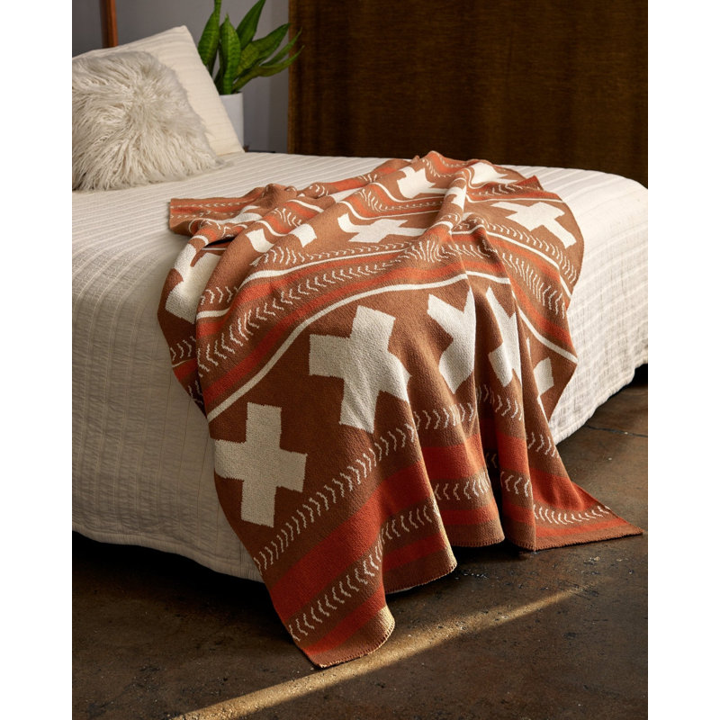 Southwest Throw Blanket, Caramel
