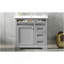 Meuble-lavabo 36 po avec lavabo, lavabo en céramique, 2 tiroirs basculants, charnières de porte à fermeture en douceur, gris clair-918557939