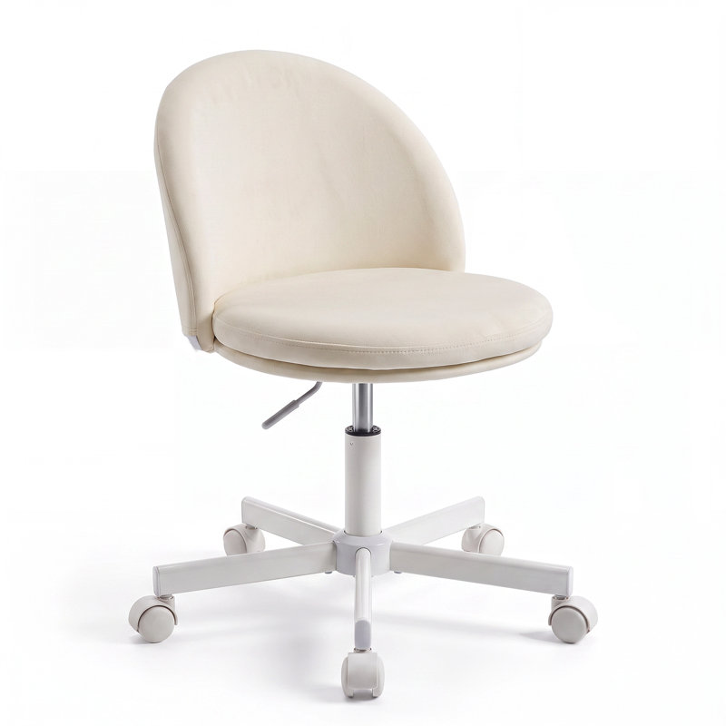 Latitude Run® Velvet Task Chair, White