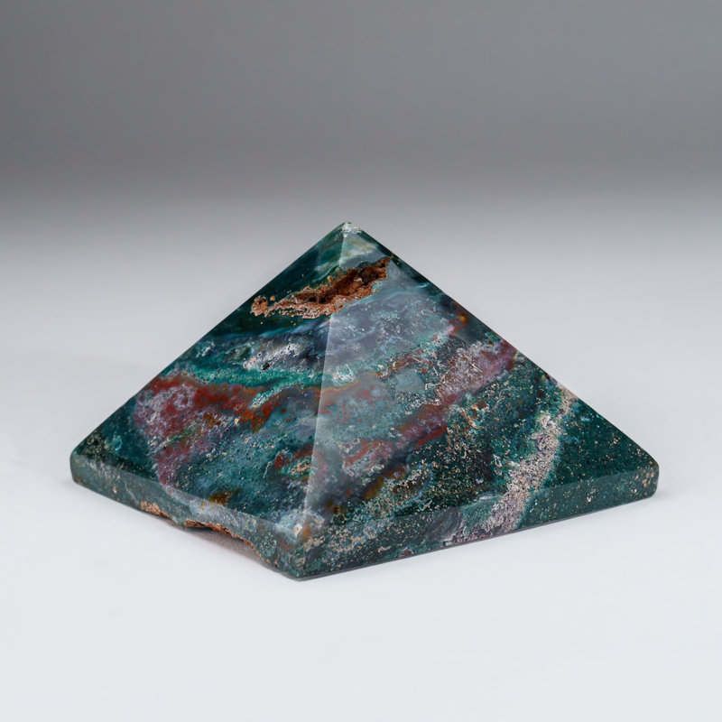 Pyramide de jaspe de l'océan polie de Madagascar (1 lb)