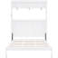 Grand lit blanc avec tablettes - pliable dans l'armoire, convient à la chambre d'amis, matelas confortable pour bureau à domicile, support
