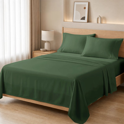 Ensemble de draps 4 pièces (double / grand / très grand) pour toutes les saisons, ensemble de draps simple (3 pièces), doux et confortable pour les étudiants / amis / collègues, un espace de couchage en forme de nuage toute l'année, printemps / ét?