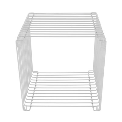 Square Side Table, Iron Multi-Purpose Side Table, Square Cage End Table