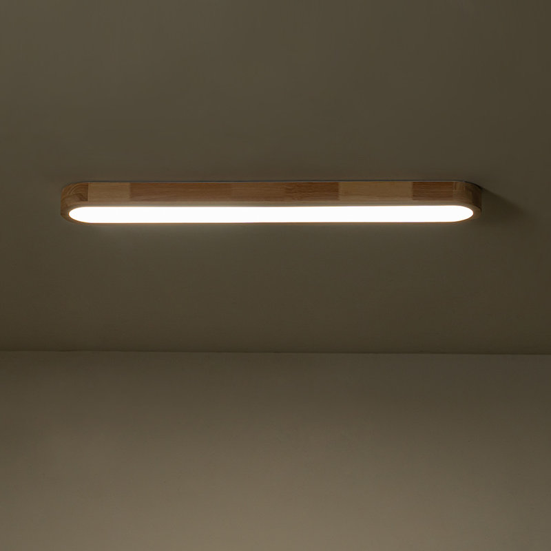Muscato 1-Light Farmhouse Round-Corner LED Flush Mount Ceiling Light