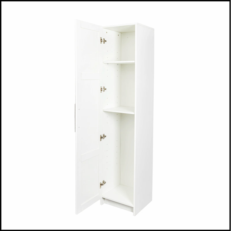 Armoire de rangement murale empilable - H 70,87 po, tablettes réglables, conception murale, Blanc