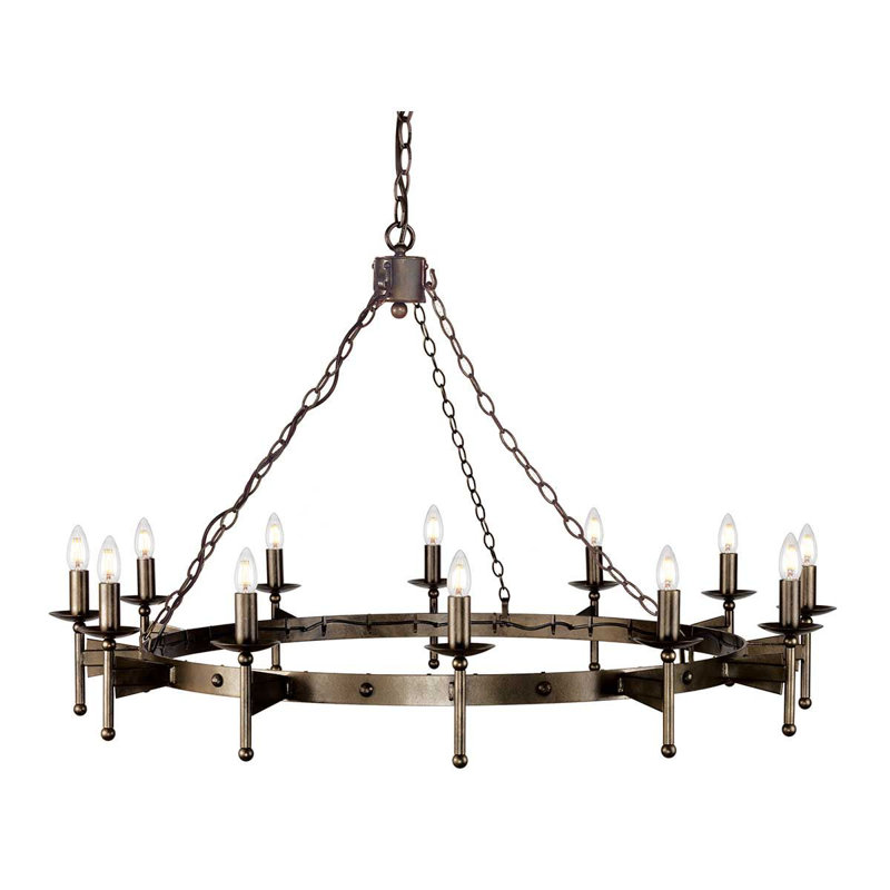 Suellen 12 - Light Waggon Wheel Chandelier