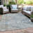 Machine Washable Indoor/Outdoor Xhevrie Denim Rug-1119594263