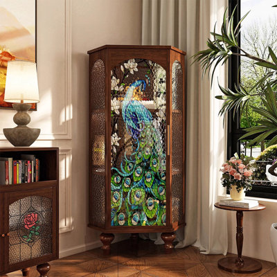 Picture color Solid Wood Corner cabinet