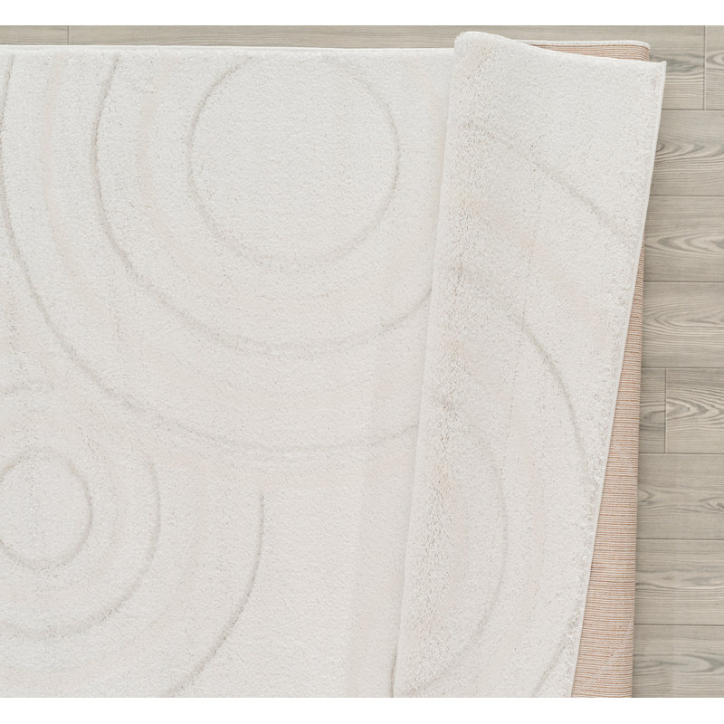 Hilley Synthetic Geometric Indoor Rug, Rectangle 1'10" x 3'