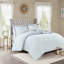 Housse de couette en coton double / grand avec motifs géométriques et floraux doux et médaillons réversibles
