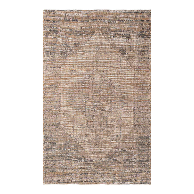 Watkin Hand-Woven Oriental Dhurrie Rug , Rectangle 5'3" x 8'