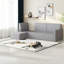 Grands lits escamotables multifonctionnels, conception moderne en MDF gris pour la maison