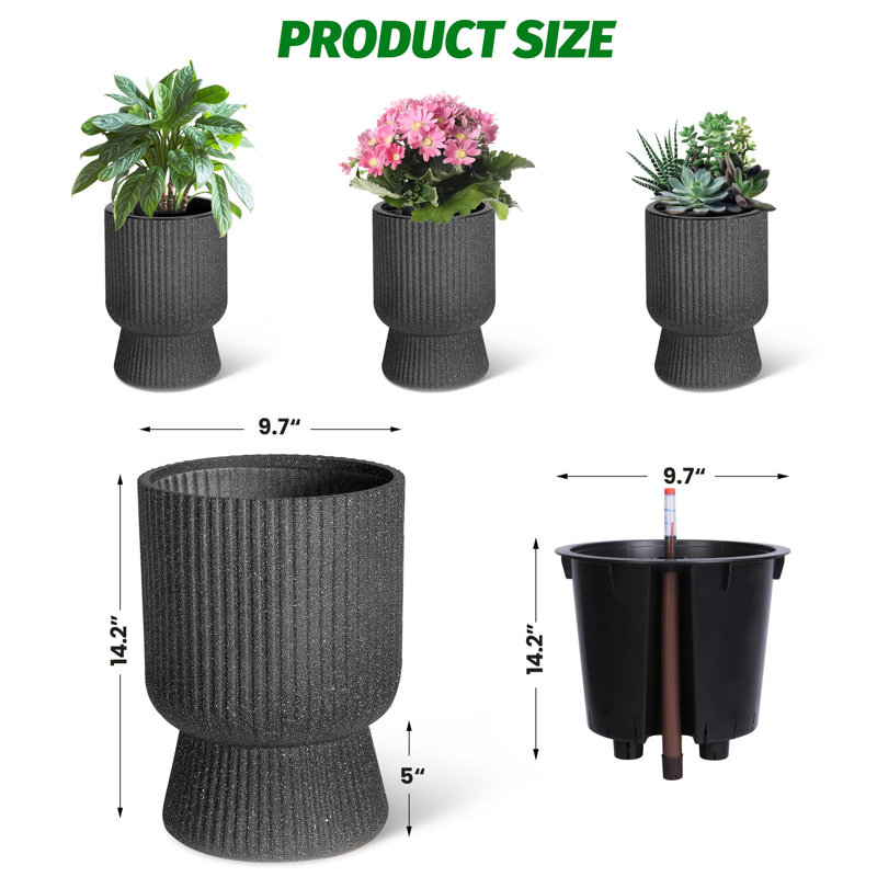 Pots à fleurs 14,2 "2PCS
