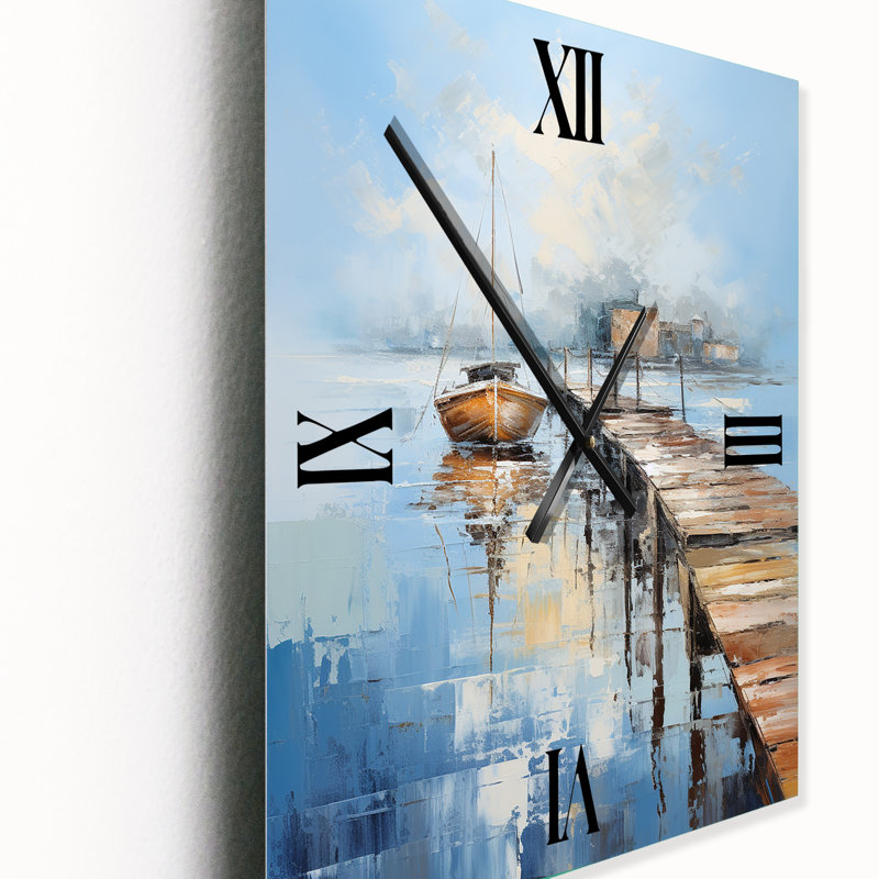 Jefto - Horloge murale nautique et de plage surdimensionnée, Moyen