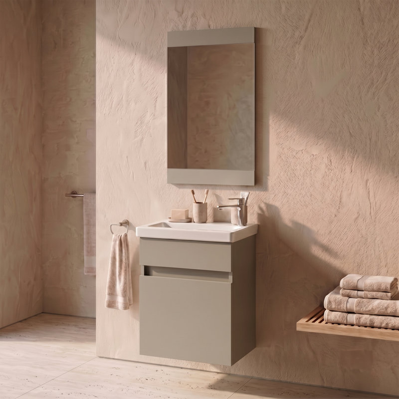 Ensemble de meuble-lavabo simple avec miroir Alastair