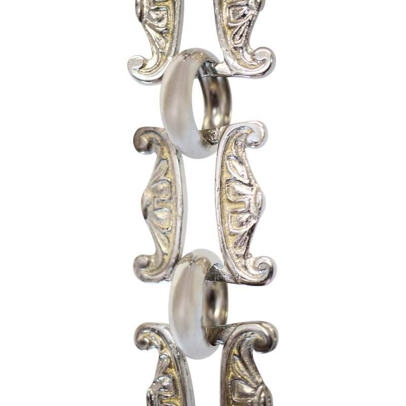 Chaîne ou arrêt de chaîne, Nickel poli, H 36 po x l 1,18 po x P 0,16 po