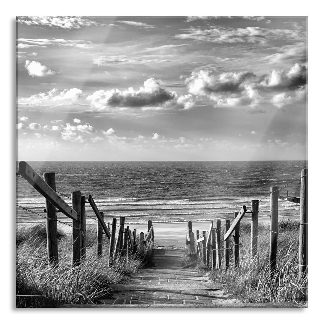 Glasbild Quadratisch | Wandbild Auf Echtglas | Weg Zum Strand Am Meer Inkl. Aufhängung Und Abstandshalter GLAS_LQy12108 ...