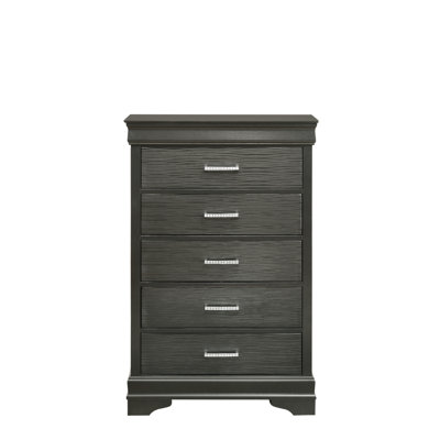 Commode moderne 5 tiroirs en bois