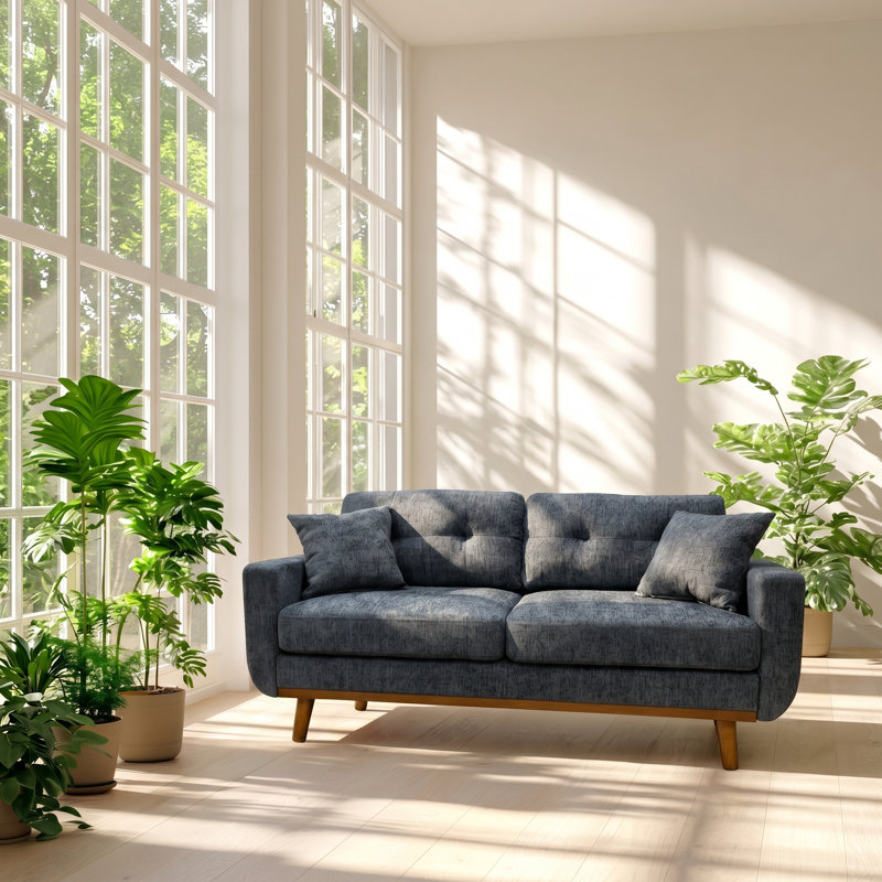 Canapé capitonné en chenille l 29,5 po x P 67,7 po x H 34,6 po Engage