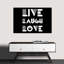 Impression sur toile «Live Laugh Love Typographie II»-1718472994