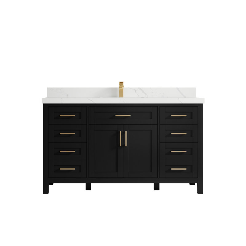 Ensemble de meuble-lavabo simple 60 "60", Calacatta Laza
