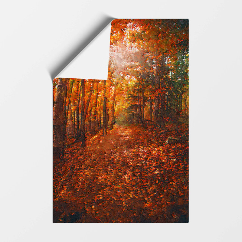 Autumn Forest Pathway - No Frame Print, 29.7 cm H x 21 cm W x 0.1cm D