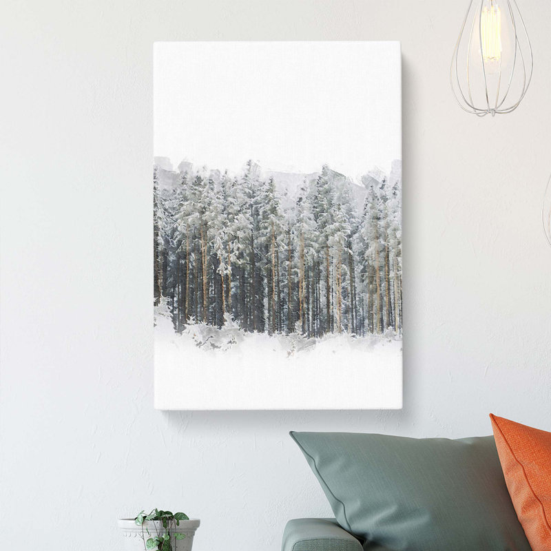 View of a Winter Forest - Wrapped Canvas, 76cm H x 50cm W x 3cm D