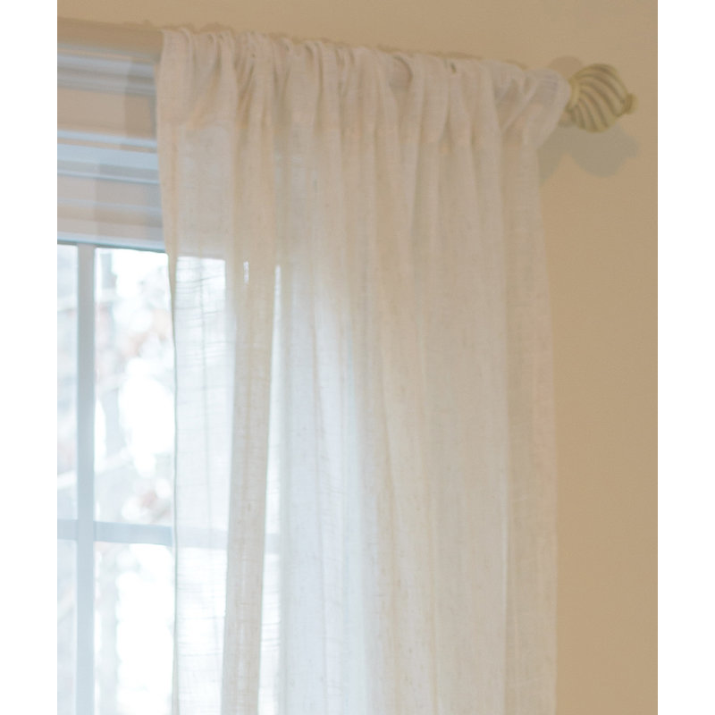 Panneau de rideau simple diaphane avec passe tringle Pompeia, l 52 po x L 96 po