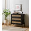 Commode à 3 tiroirs Butera avec 3 grands tiroirs, commode en bois Midho Century