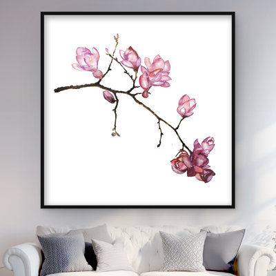 Branche de fleurs de cerisier - reproduction encadrée mat pour la décoration
