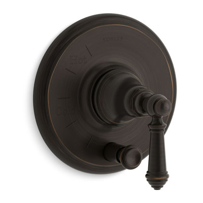 Artifacts Rite-Temp Pressure-Balancing Valve Trim With Push-Button Diverter And Lever Handle