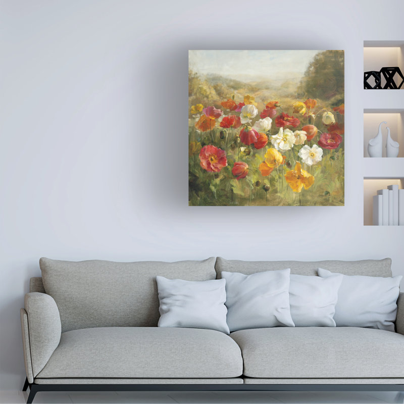 Art sur toile coquelicot de cochon, Danhui Nai, H 14 po x l 14 po