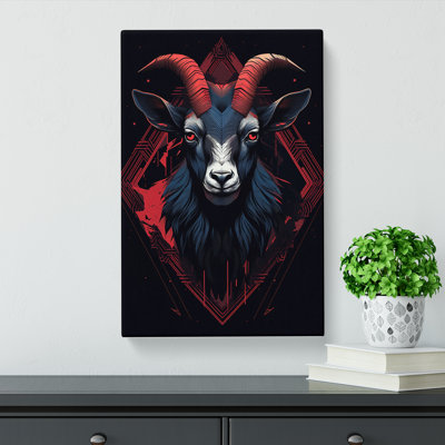 Goat Geometric - Wrapped Canvas