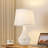 19.5'' White Ceramic Bedside Table Lamp with Socket Switch
