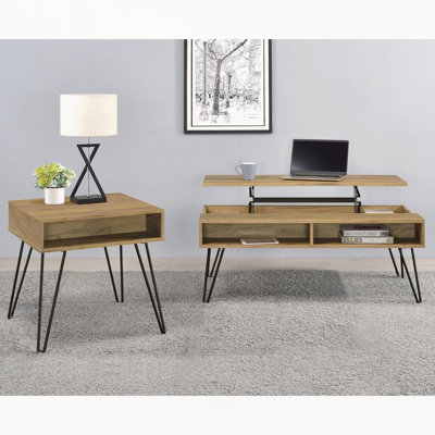 Ensemble de table basse et table de bout 2 pièces Golden Oak