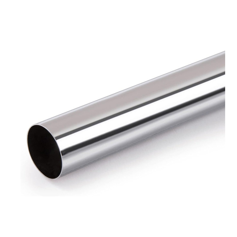 Plain Ball Curtain Pole Set Includes Finials, Rings, Brackets & Fittings, 120-210 Cm, Chrome