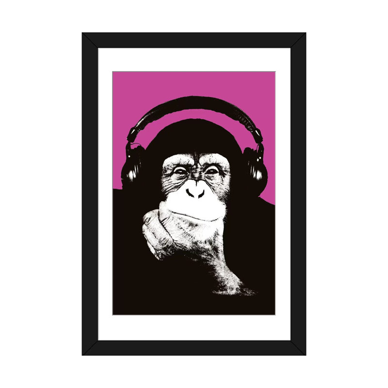«New Monkey Head VII» par Steez, reproduction d'art graphique sur toile, H 24 po x l 16 po x P 1 po