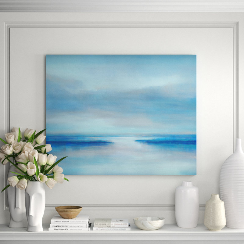 To The Beach Print by Barclay Butera, 47" H x 59" W x 1.5" D, Image Brush Gel
