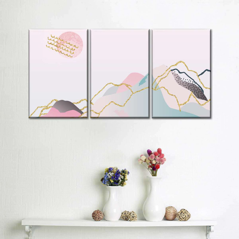 «Glitter Landscape», reproduction sur toile, H 12 po x l 26 po x P 1 po