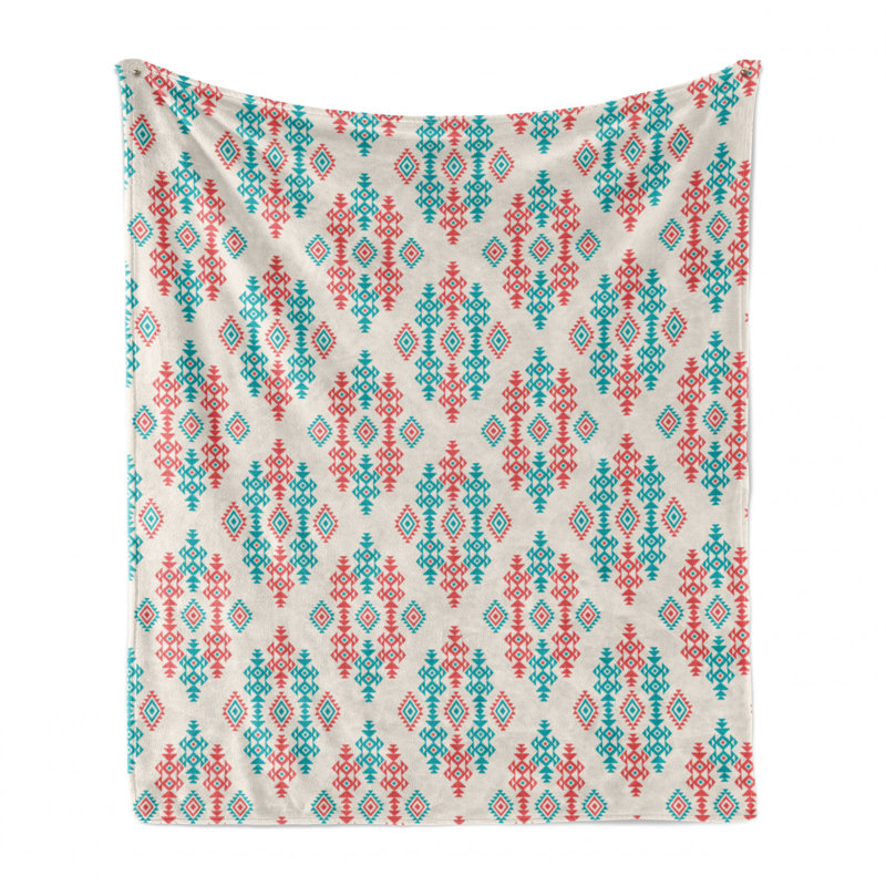 Hand Woven Throw Blanket, 50" W x 70" L