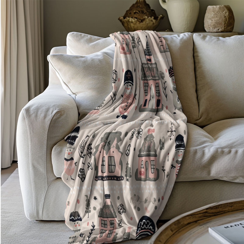 Frosty Joy - couverture en sherpa de qualité supérieure 1 pièce, L 60 po x L 80 po